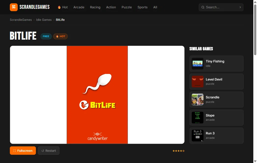 BitLife gameplay — text-based life simulation choices