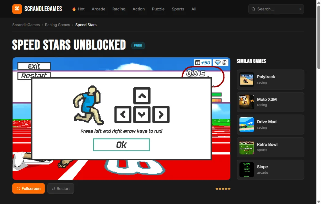 Speed Stars gameplay — sprinting race