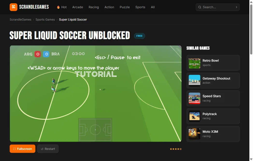Super Liquid Soccer gameplay — chaotic physics football